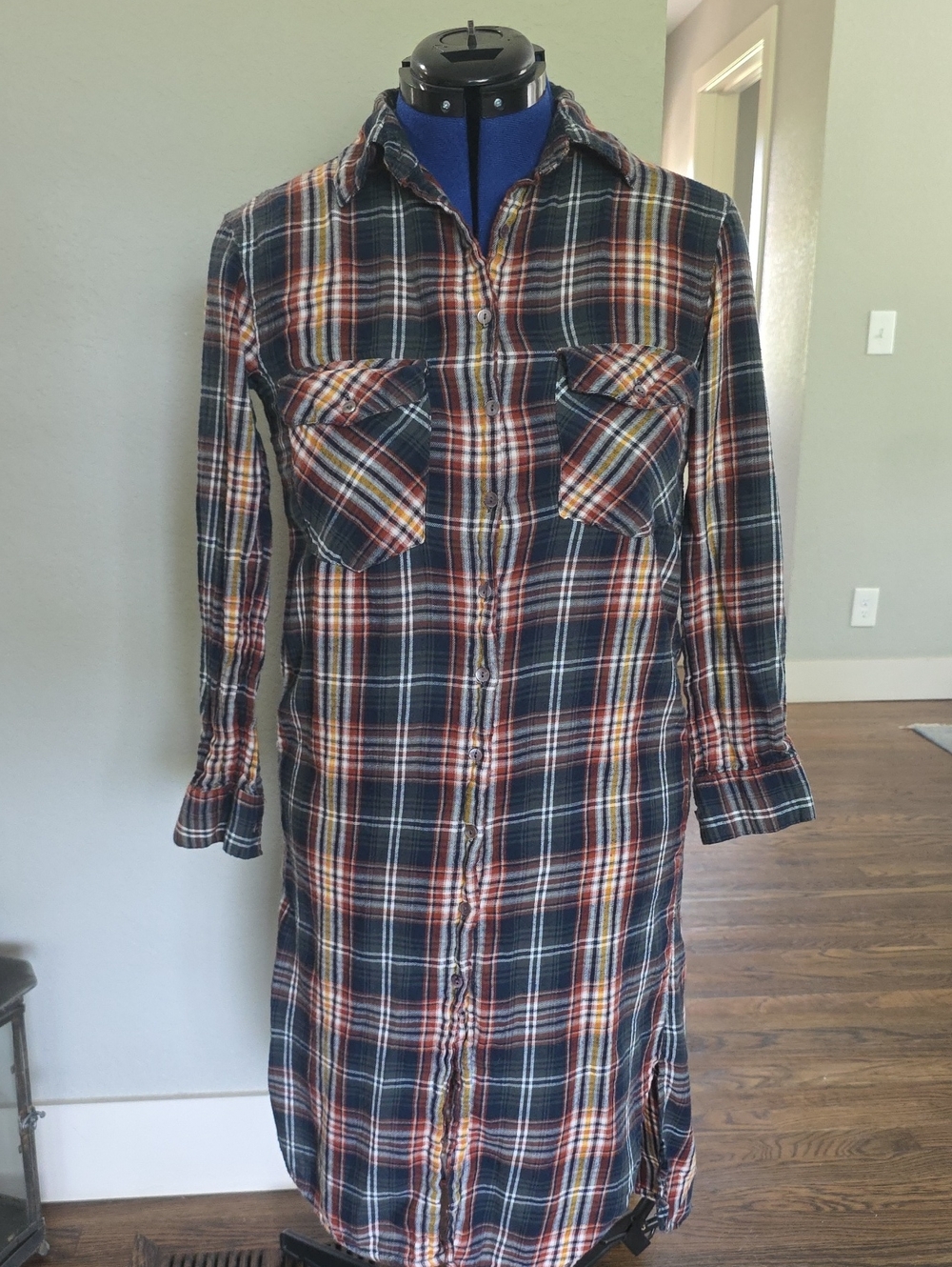Natural Life Cooper Flannel Shirt Dress - Picture 3 of 10